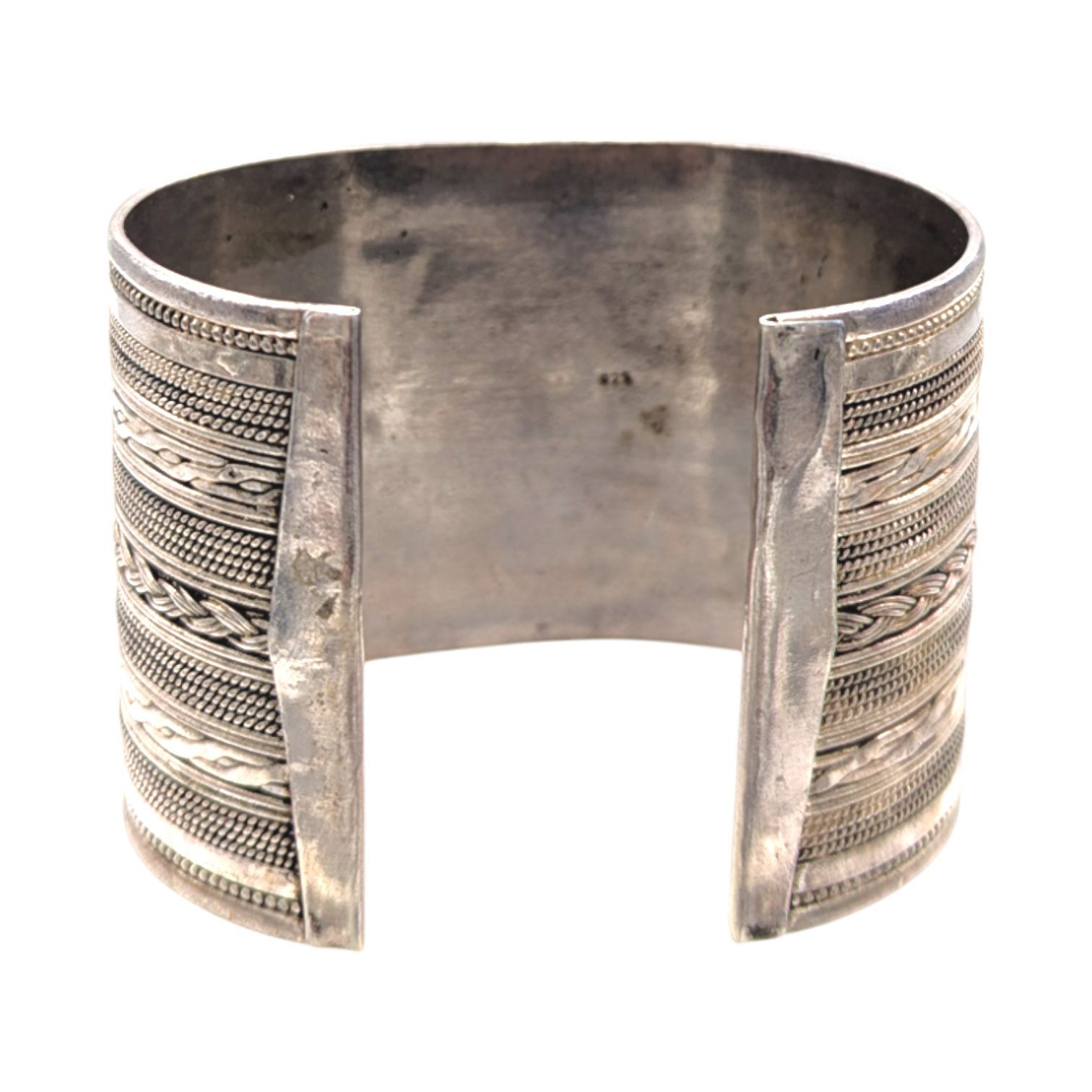 Vintage Sterling Silver Heavy Wide Band Cuff