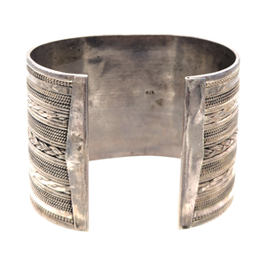 Vintage Sterling Silver Heavy Wide Band Cuff