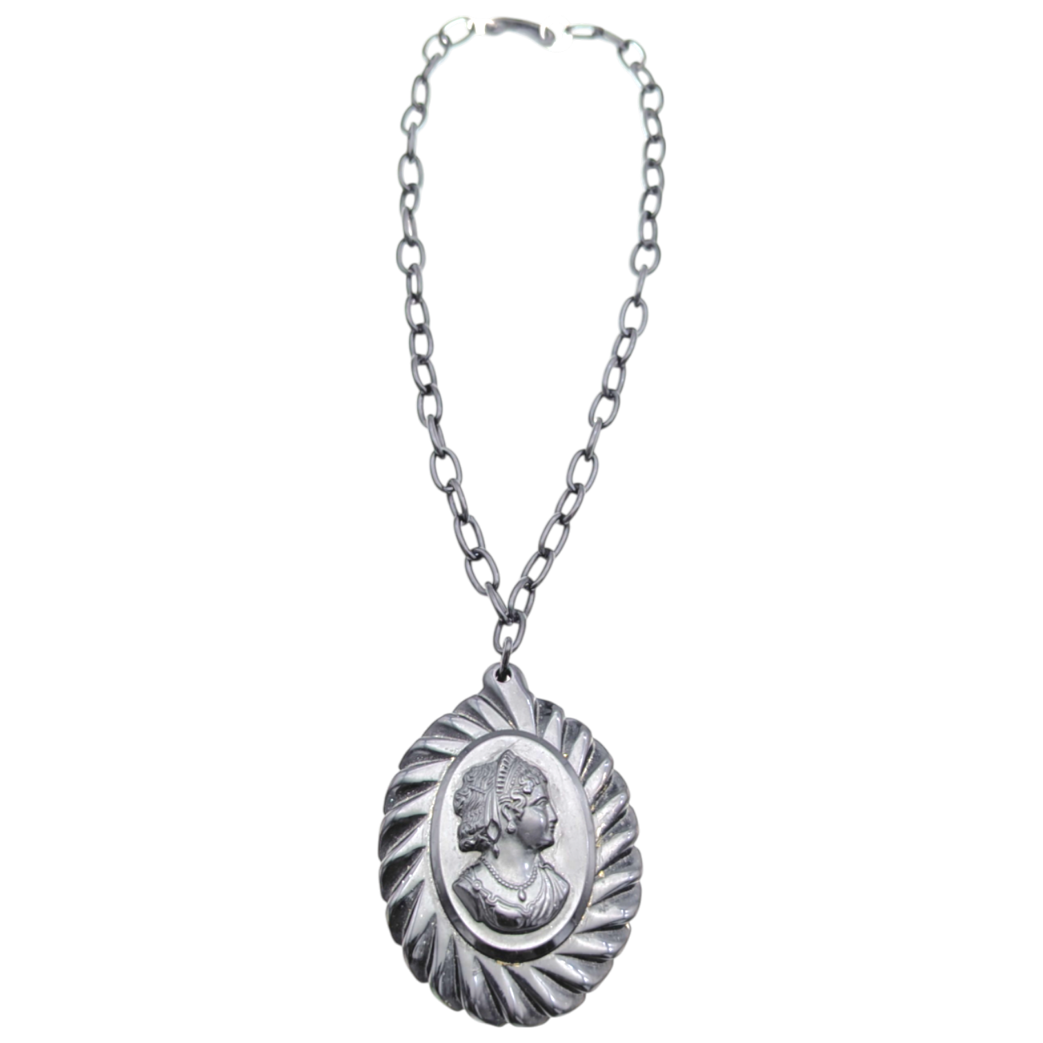 Vintage Art Deco Celluloid Cameo Necklace