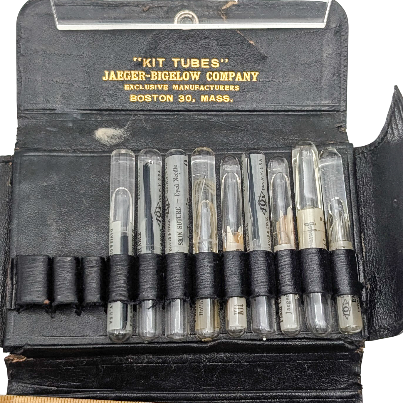 Antique Cat Gut Suture Ampule Travel Set