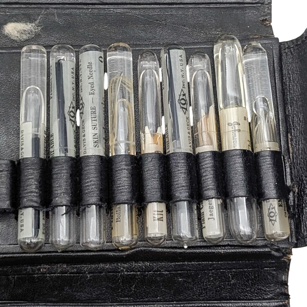Antique Cat Gut Suture Ampule Travel Set