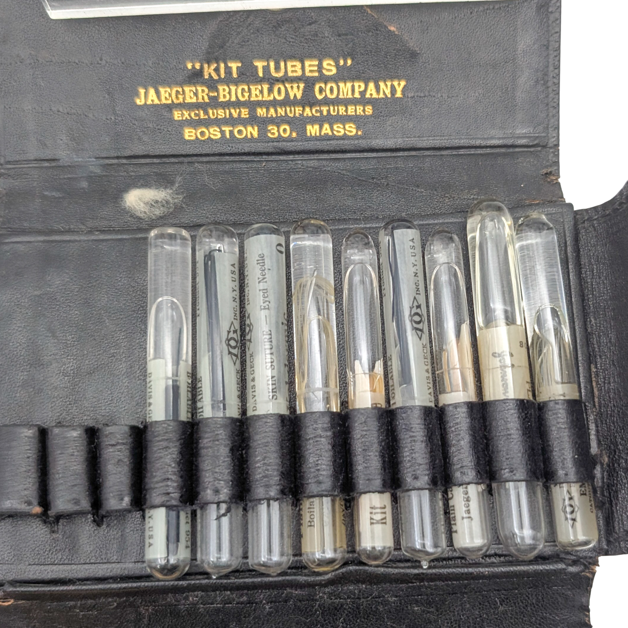 Antique Cat Gut Suture Ampule Travel Set