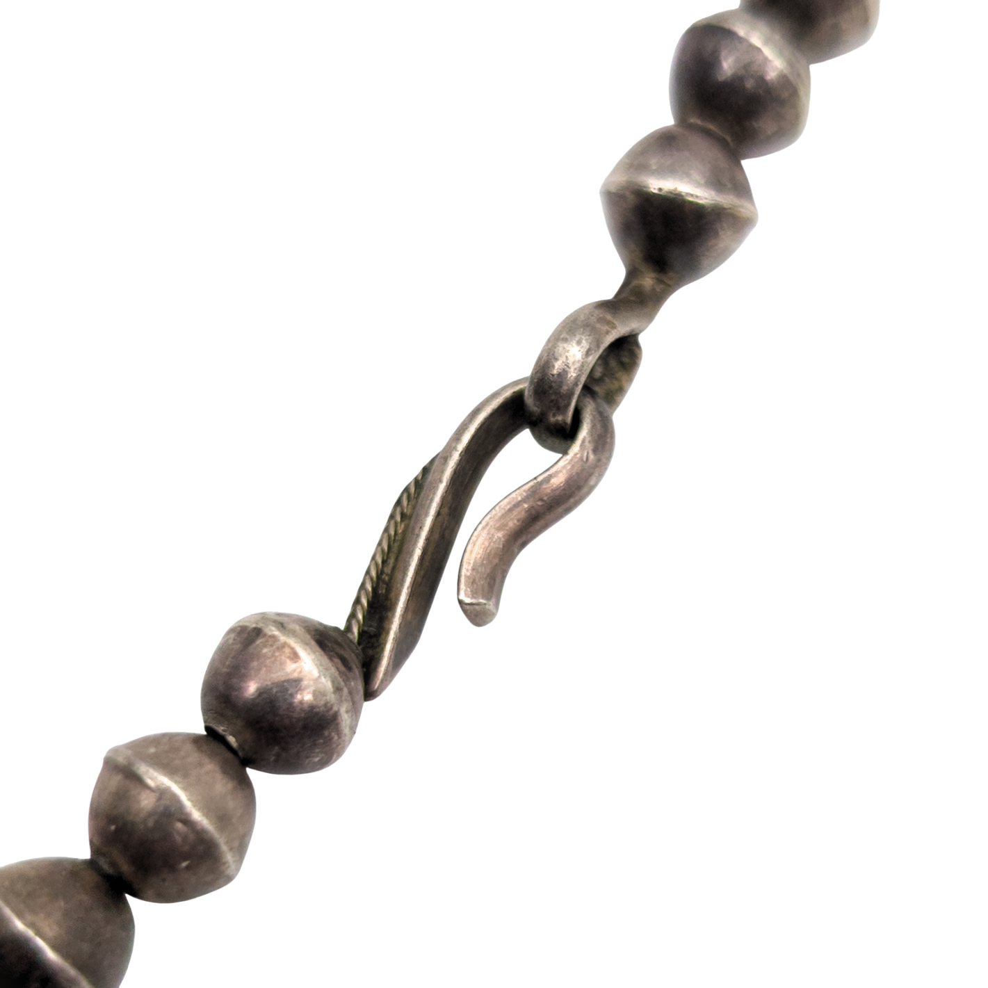 Vintage Old Pawn Sterling Silver Turquoise Squash Blossom Necklace