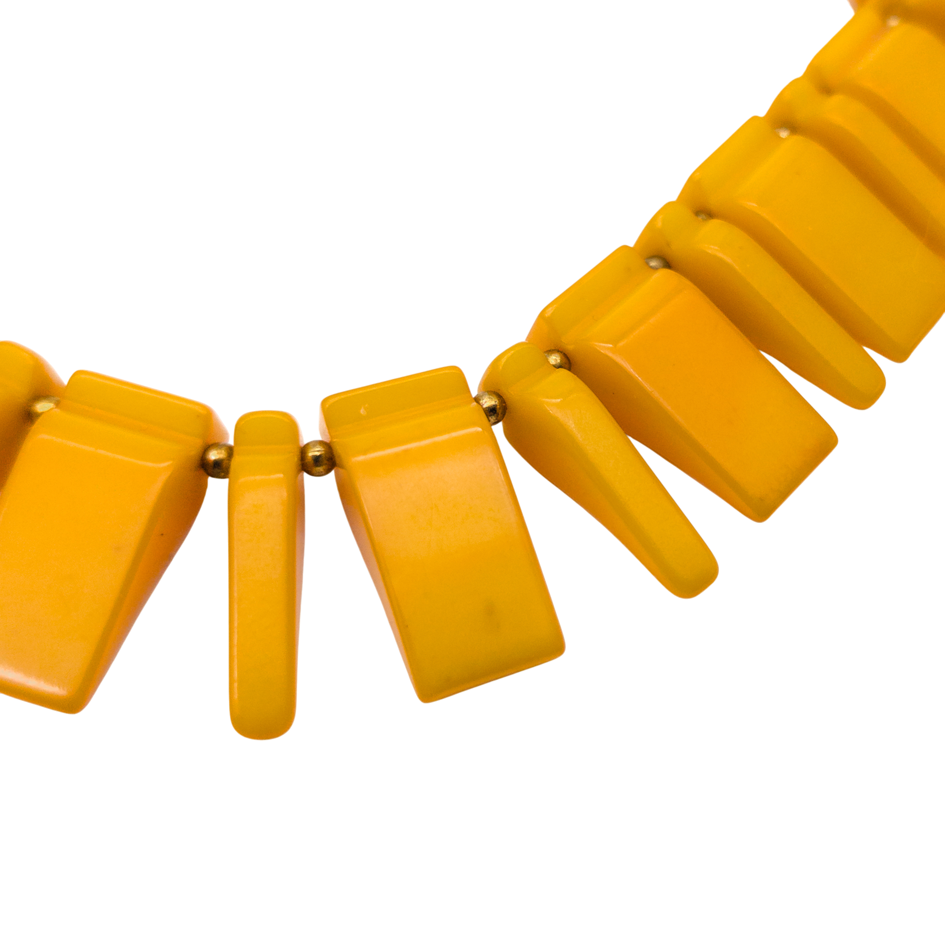 Vintage Butterscotch Bakelite Fringe Necklace