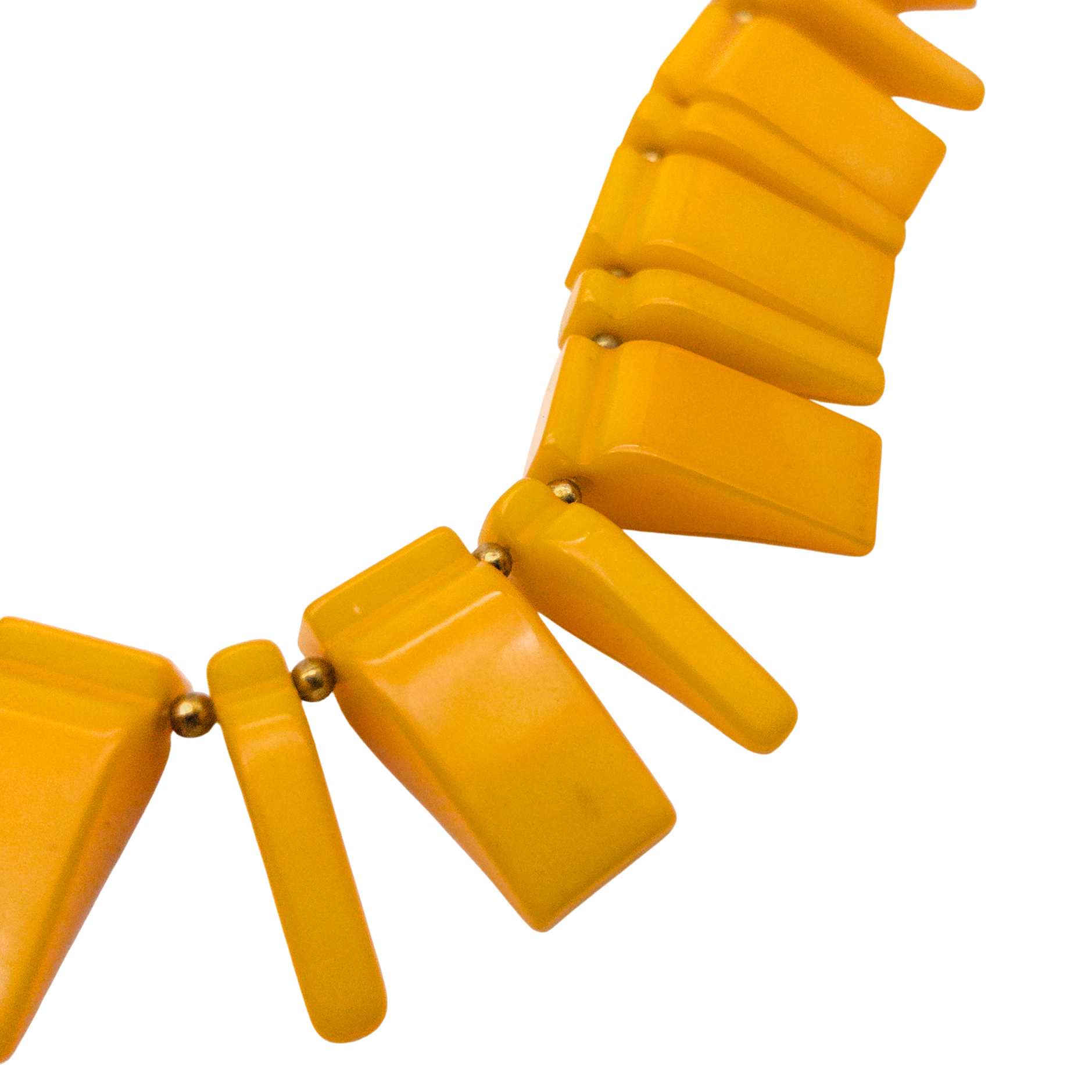 Vintage Butterscotch Bakelite Fringe Necklace