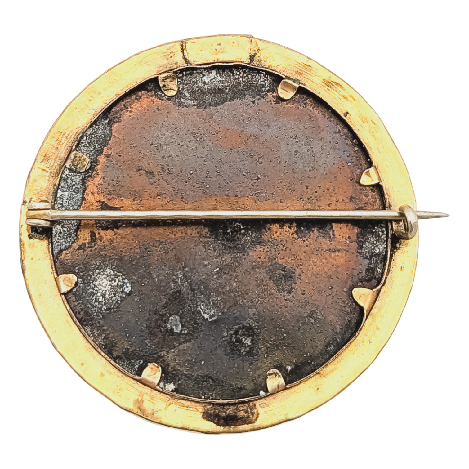 Antique Gold Filled Petit Point Brooch