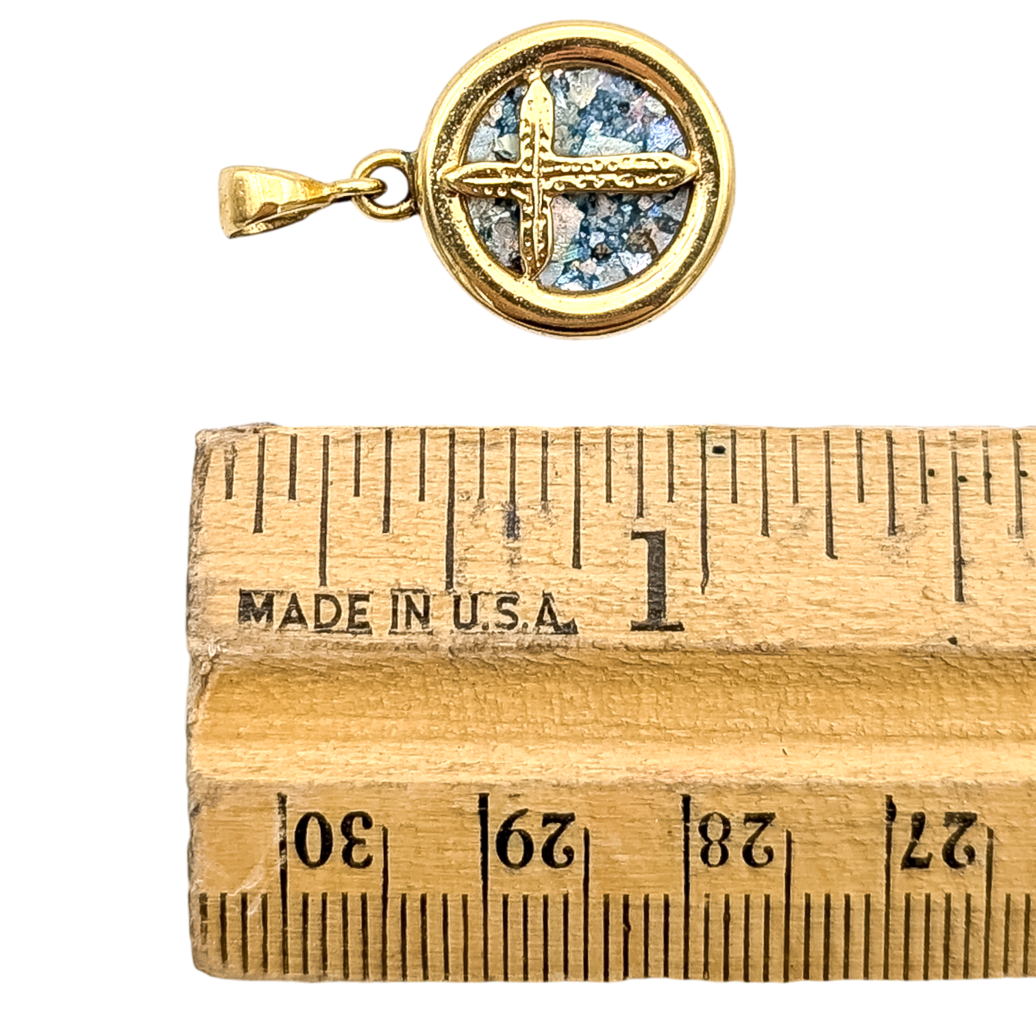 Vintage 925 Silver Ancient Roman Glass Pendant