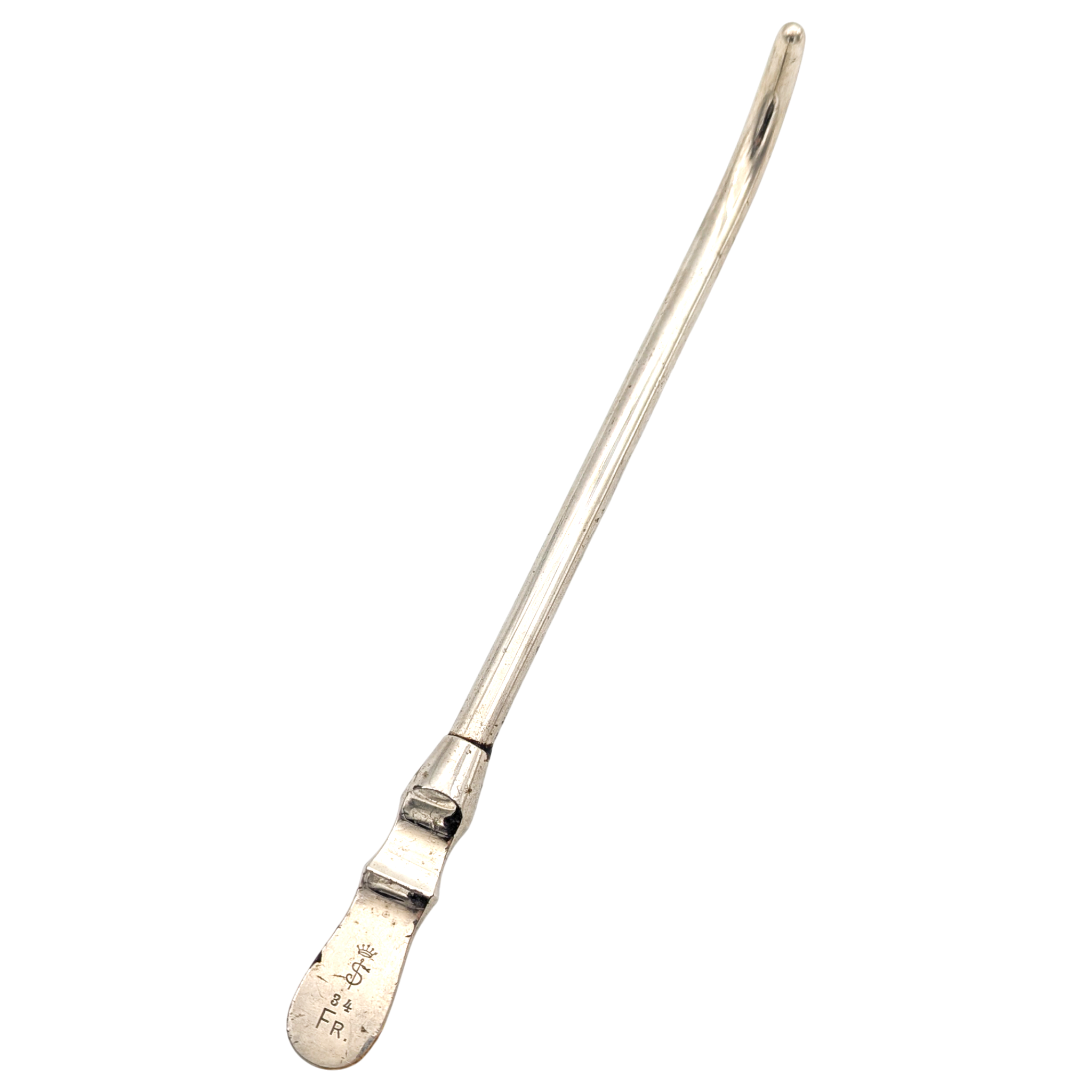 Antique Medical Uterine Sound Tool Size 34