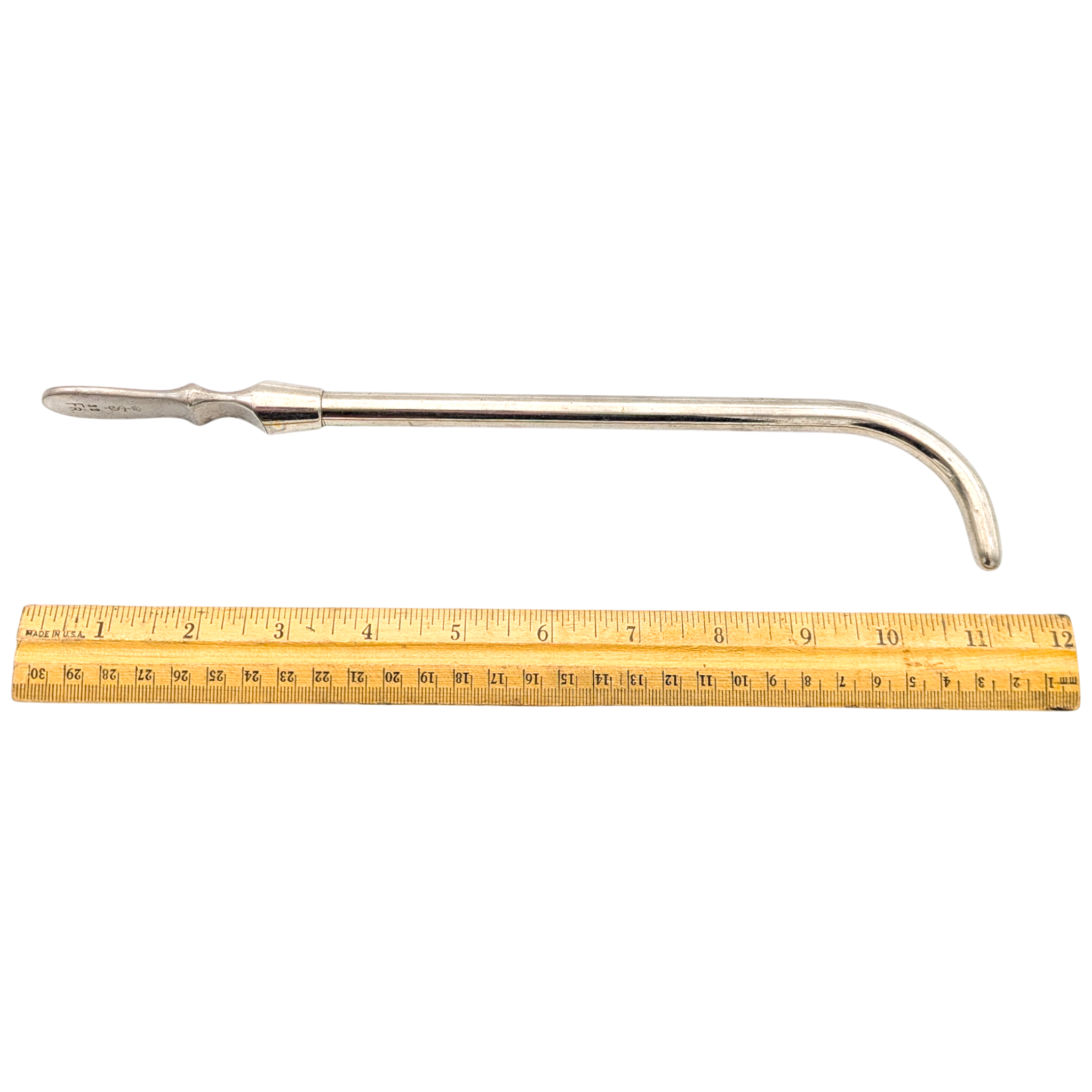 Antique Medical Uterine Sound Tool Size 32