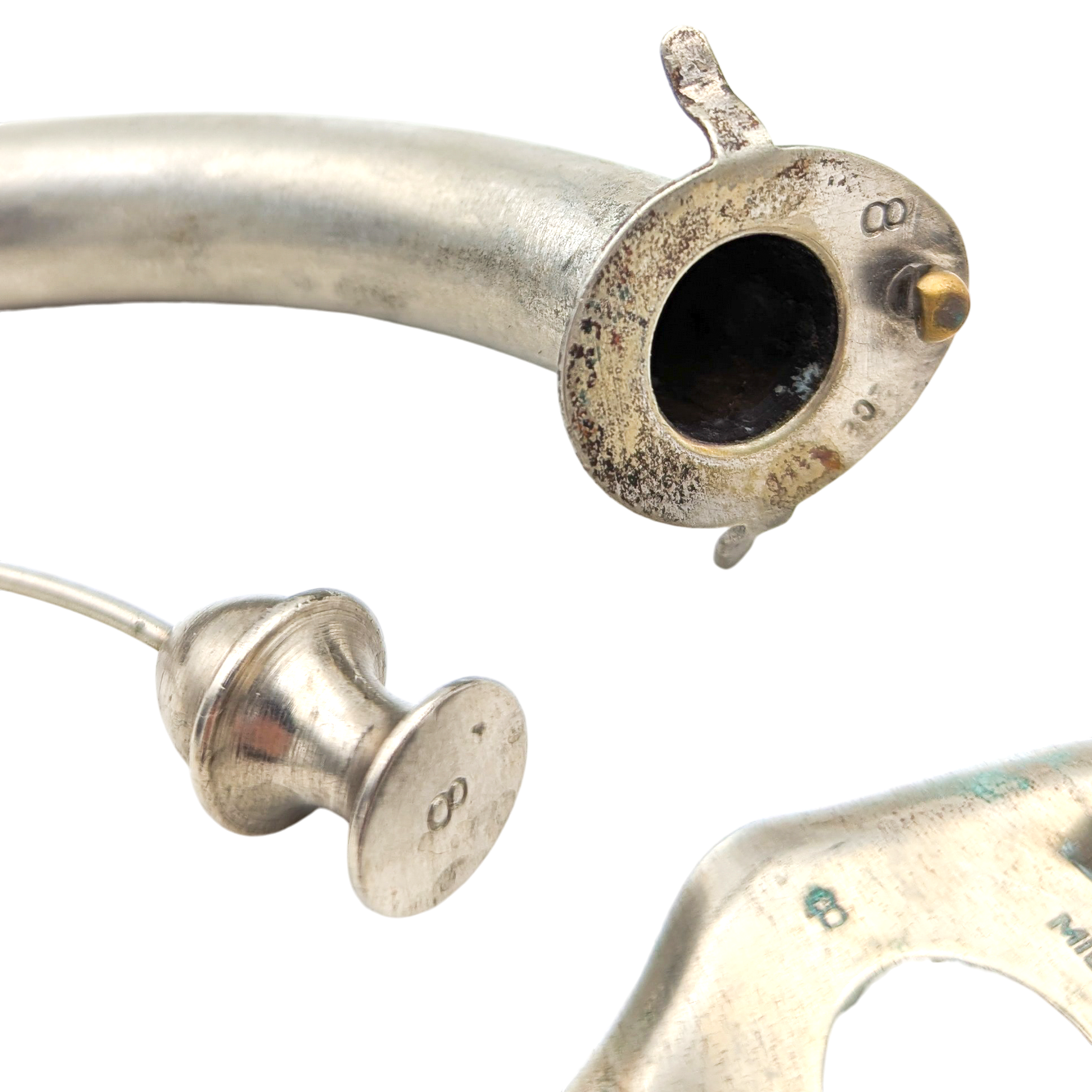 Antique Medical Tracheotomy Tube Size 8