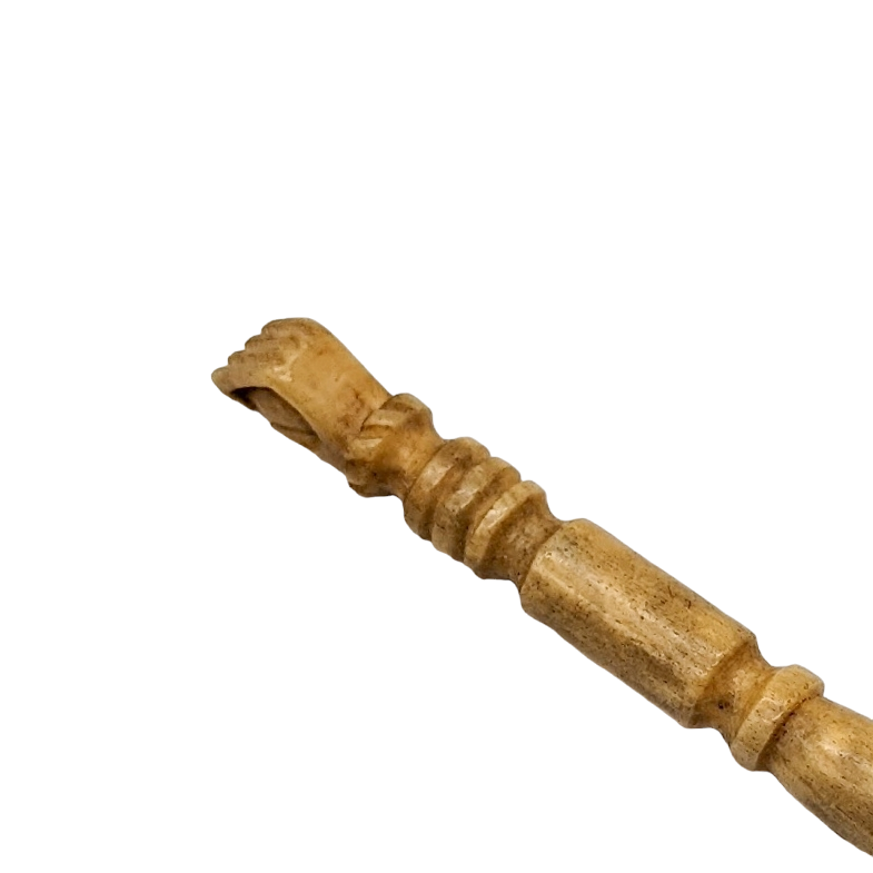 Antique Sailor Carved Bone Fist Fid Bodkin Sewing Awl