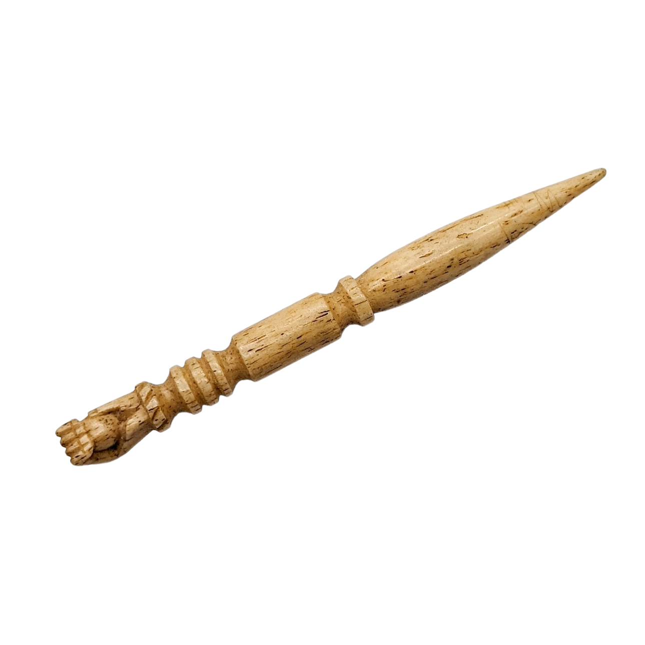 Antique Sailor Carved Bone Fist Fid Bodkin Sewing Awl