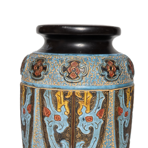 Antique Art Deco Japanese Tokanabe Pottery Vase