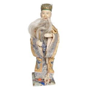 Antique Chinese Jointed Emperor Opera Doll