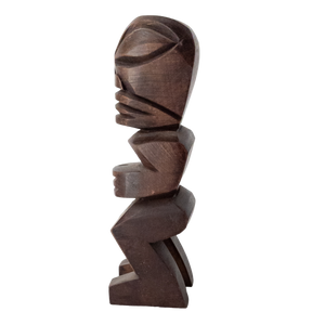 Vintage Hand Carved Wood Cook Islands Tangaroa Figurine