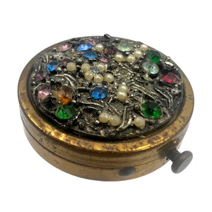 Antique French Jeweled Pill Box