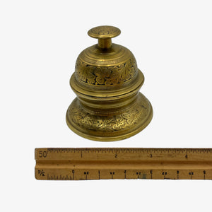 Vintage Brass "Elephant Claw" Bell & Stand
