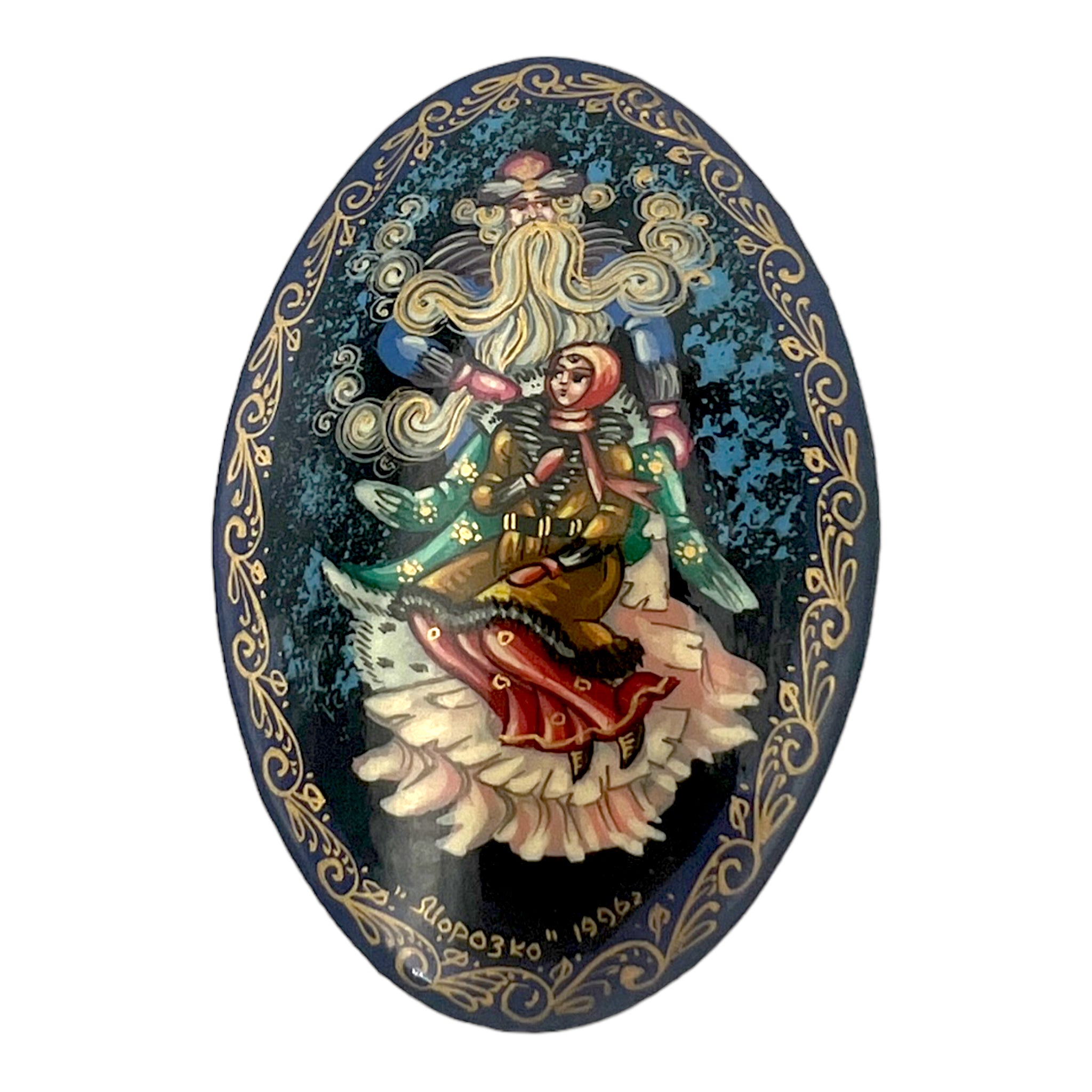 Vintage Hand Painted Russian Brooch