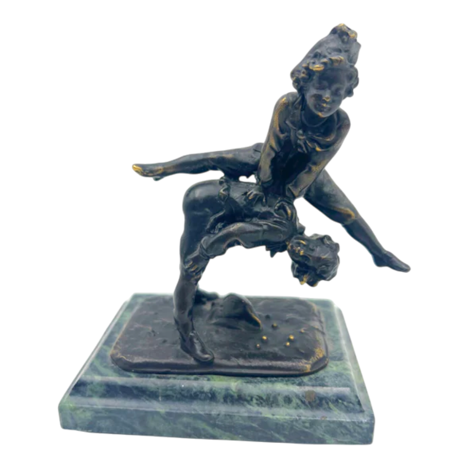 Vintage Bronze Alfred Fils "Leap Frog" Statue