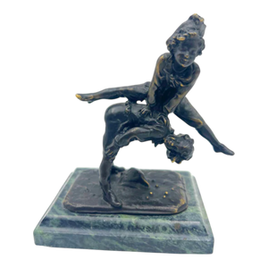 Vintage Bronze Alfred Fils "Leap Frog" Statue