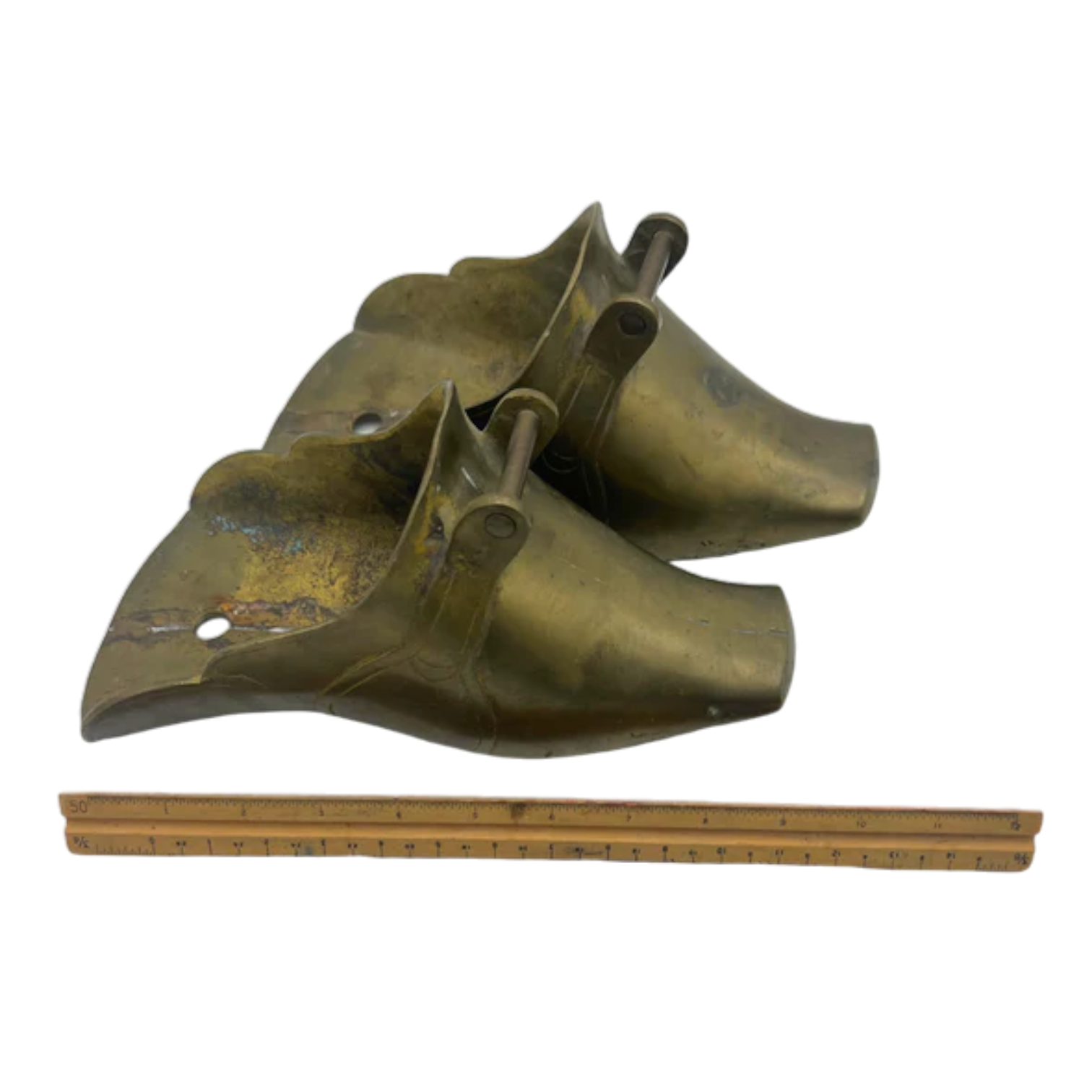 Antique Spanish Colonial Brass Saddle Stirrups