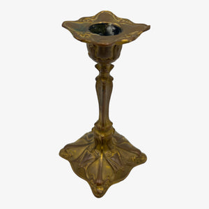 Antique Art Nouveau Bronzed Candle Holder
