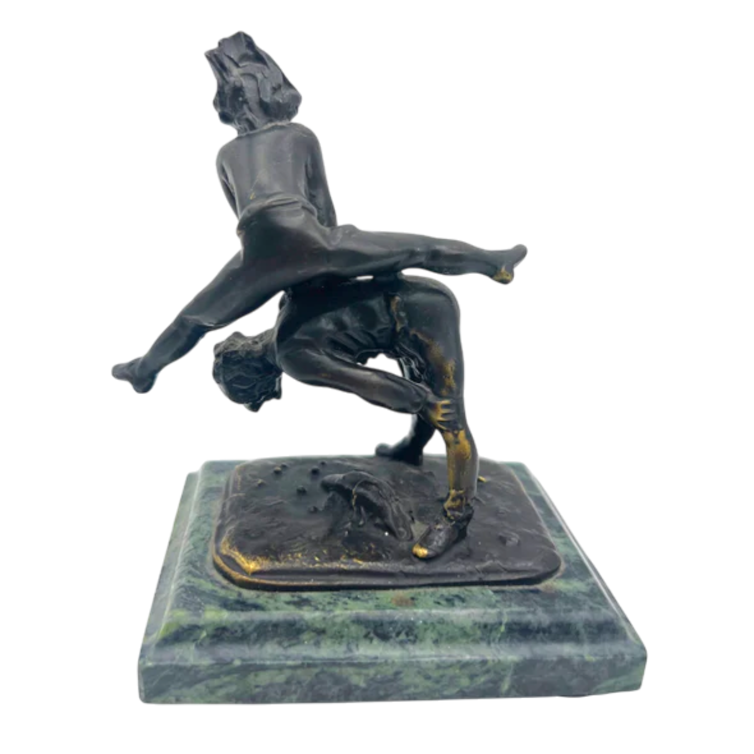 Vintage Bronze Alfred Fils "Leap Frog" Statue