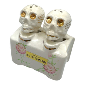 Vintage Skull Nodder Memento Mori Salt & Pepper Set