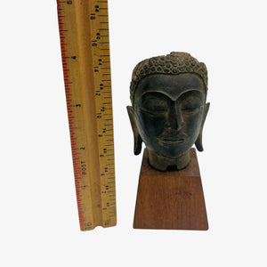 Ancient Thai Bronze Buddha Head