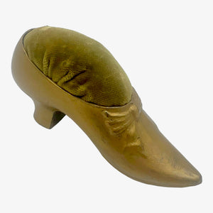 Antique Victorian Metal Shoe Pin Cushion