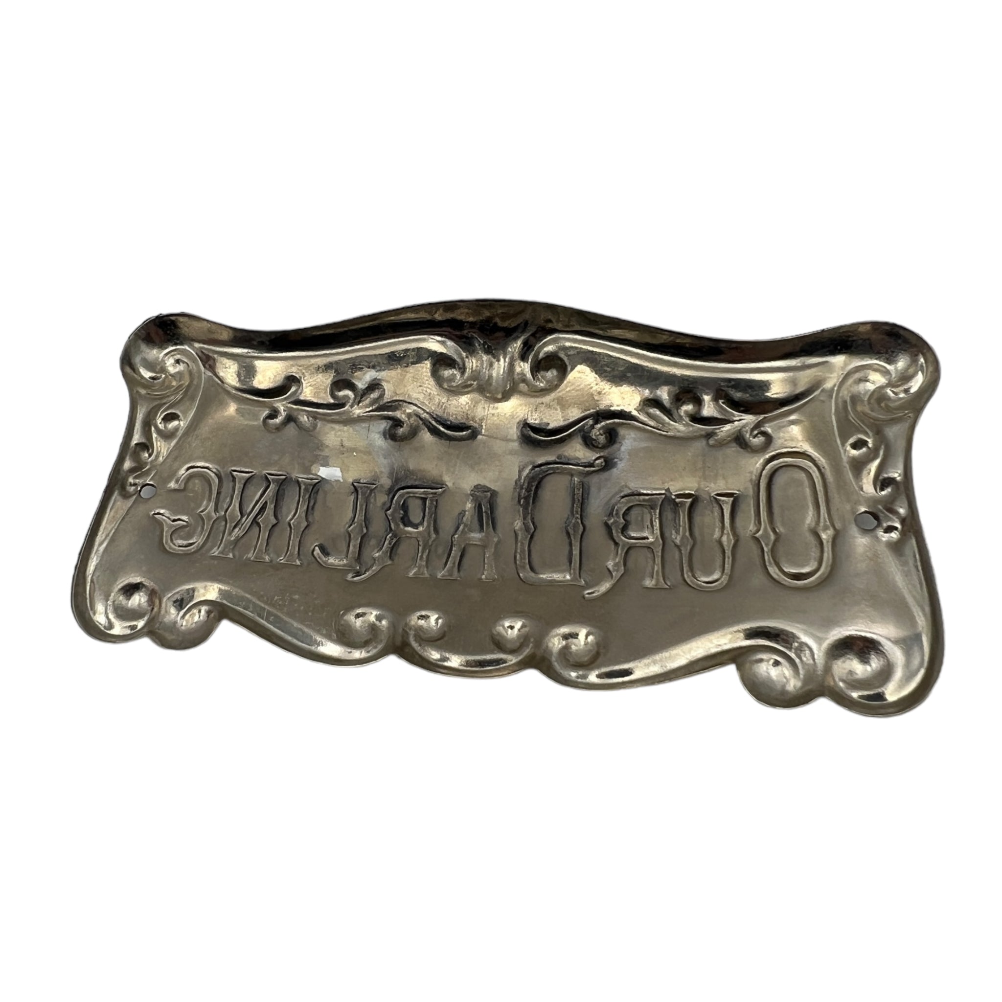 Antique Our Darling Casket Plaque