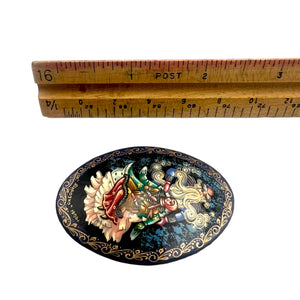 Vintage Hand Painted Russian Brooch