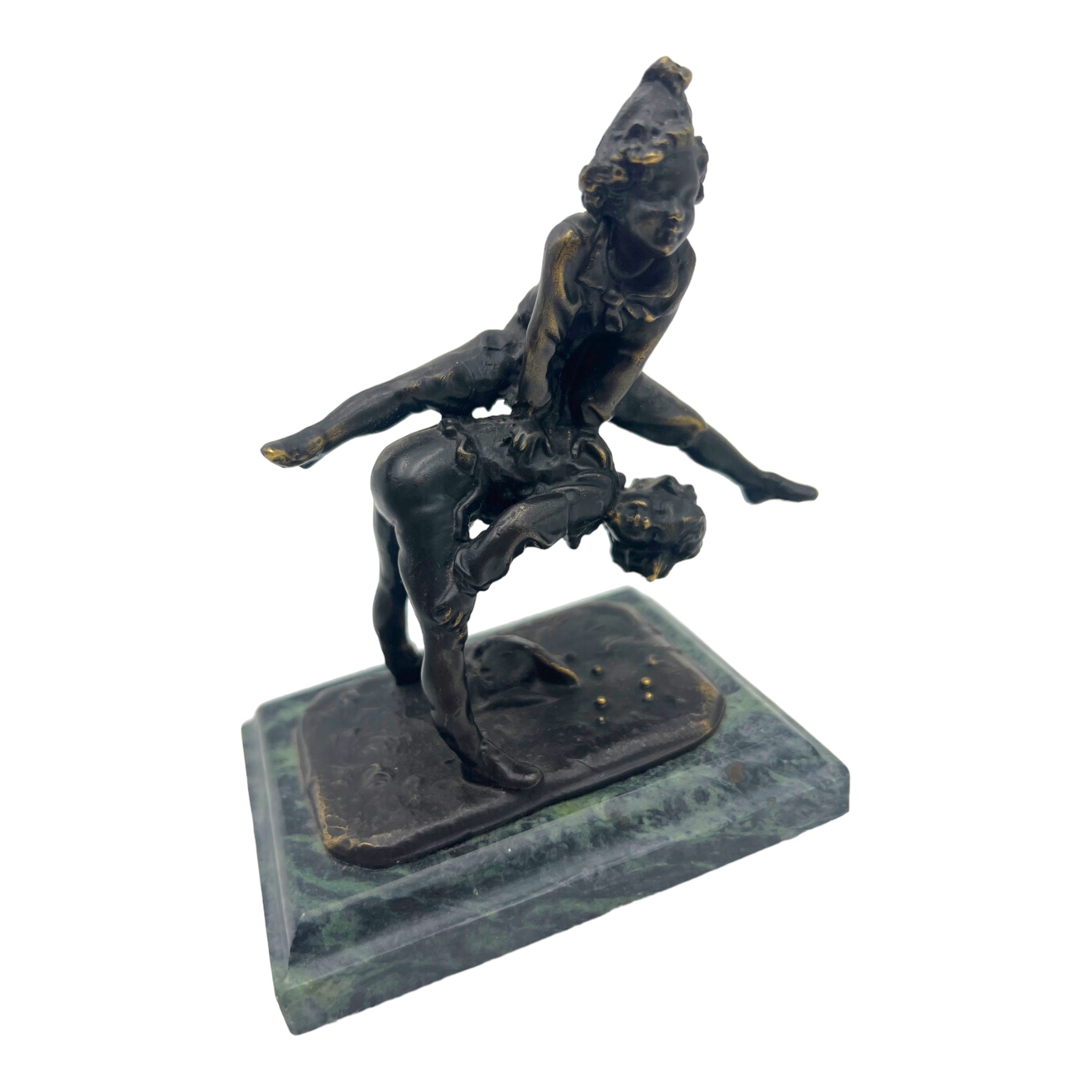 Vintage Bronze Alfred Fils "Leap Frog" Statue