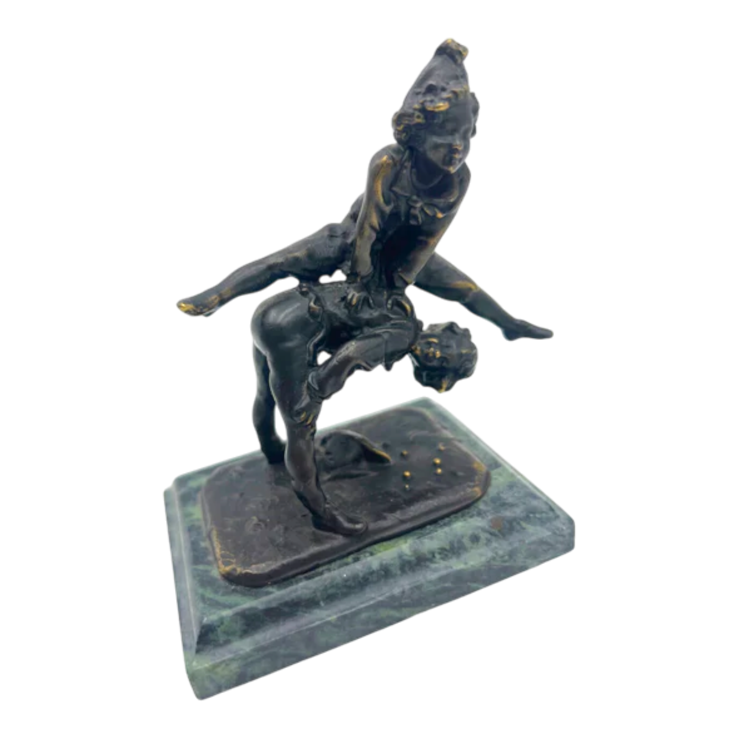Vintage Bronze Alfred Fils "Leap Frog" Statue