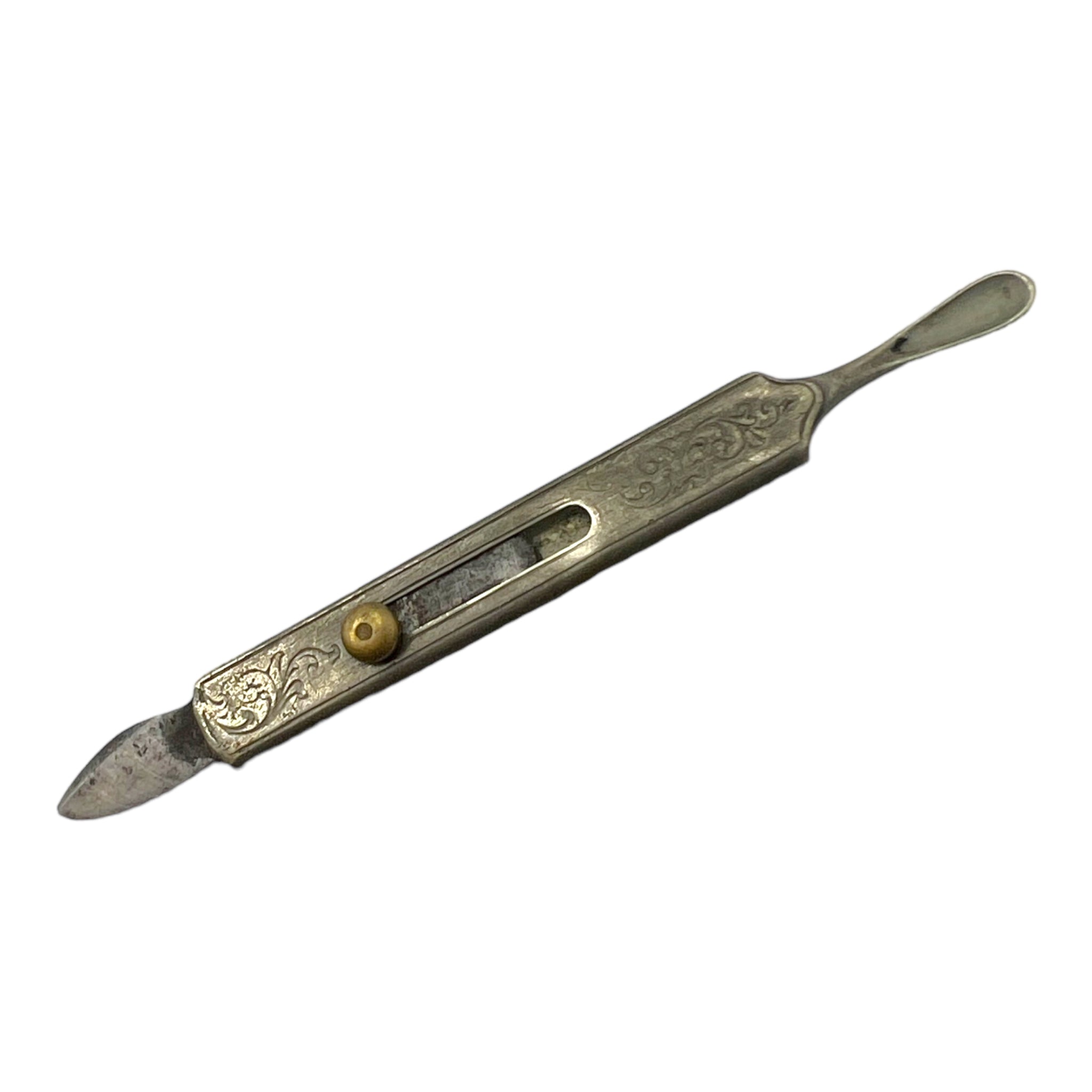 Antique 1867 Cuticle Knife Ear Wax Spoon