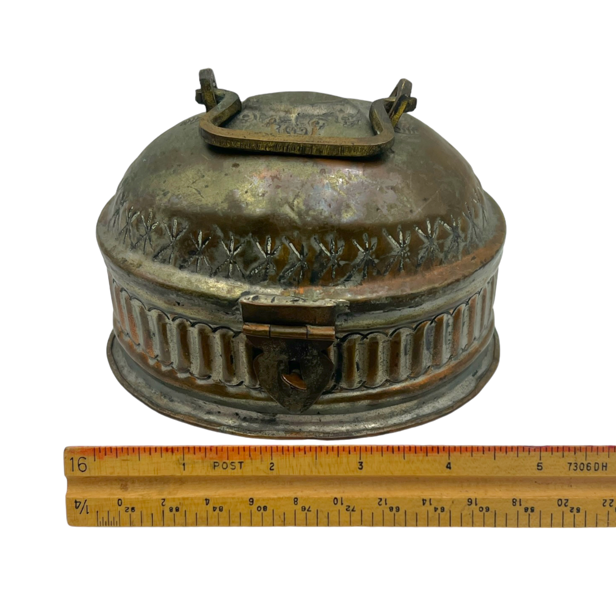 Vintage Tinned Copper Egyptian Box