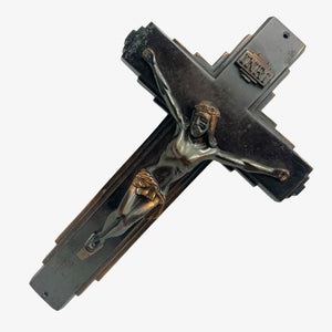 Vintage Cast Copper Casket Crucifix