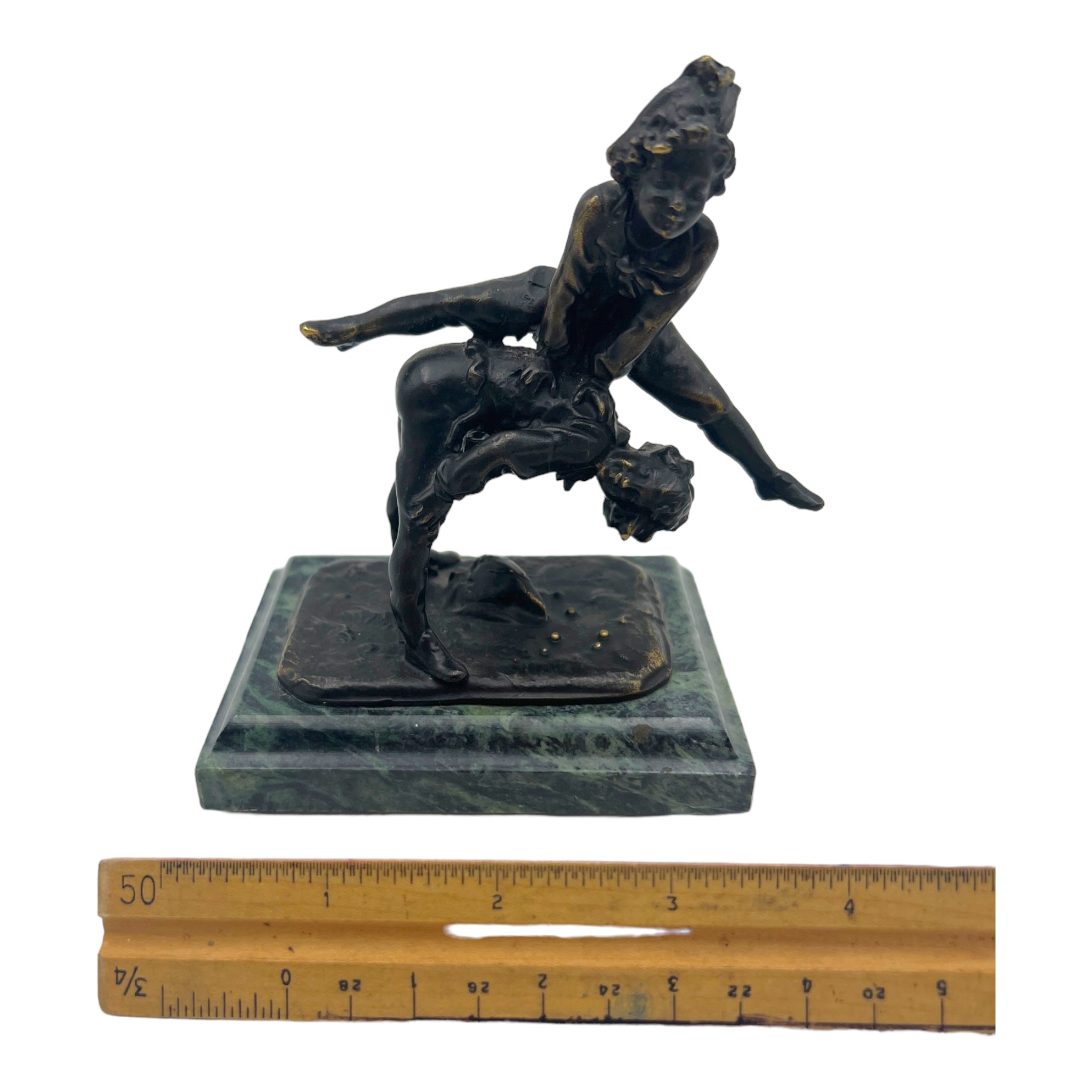 Vintage Bronze Alfred Fils "Leap Frog" Statue