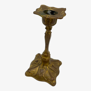 Antique Art Nouveau Bronzed Candle Holder