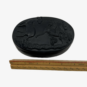 Vintage Chinese Calligraphy Carved Ink Stone