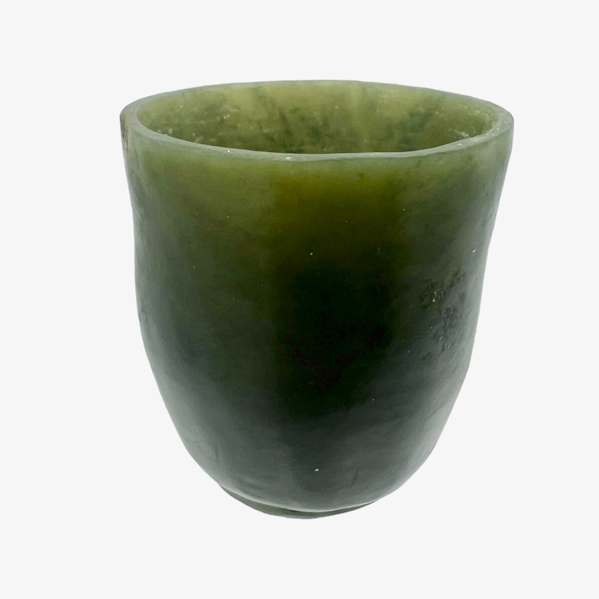 Antique Carved Jade Shot Glass