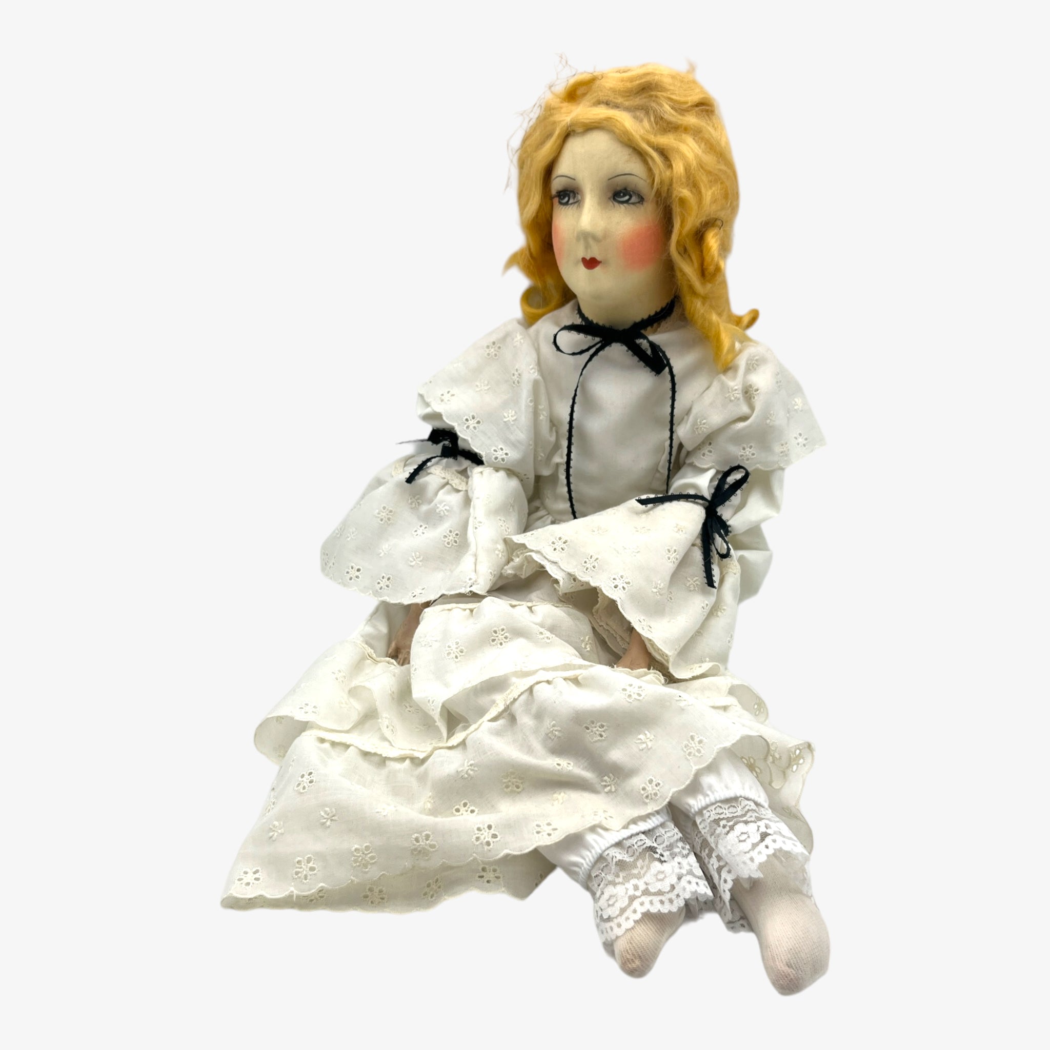 Antique 1920s Stockinette Boudoir Doll