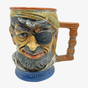 Vintage Capodimonte Ceramic Pirate Mug From Italy