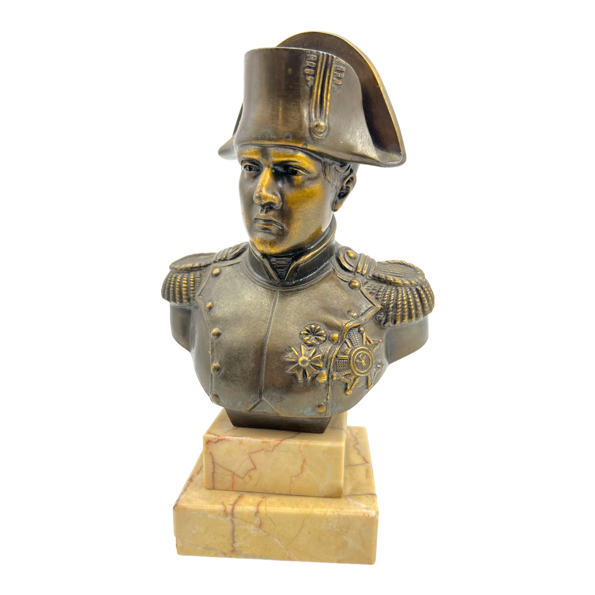 Vintage Cast Metal Napoleon Bust