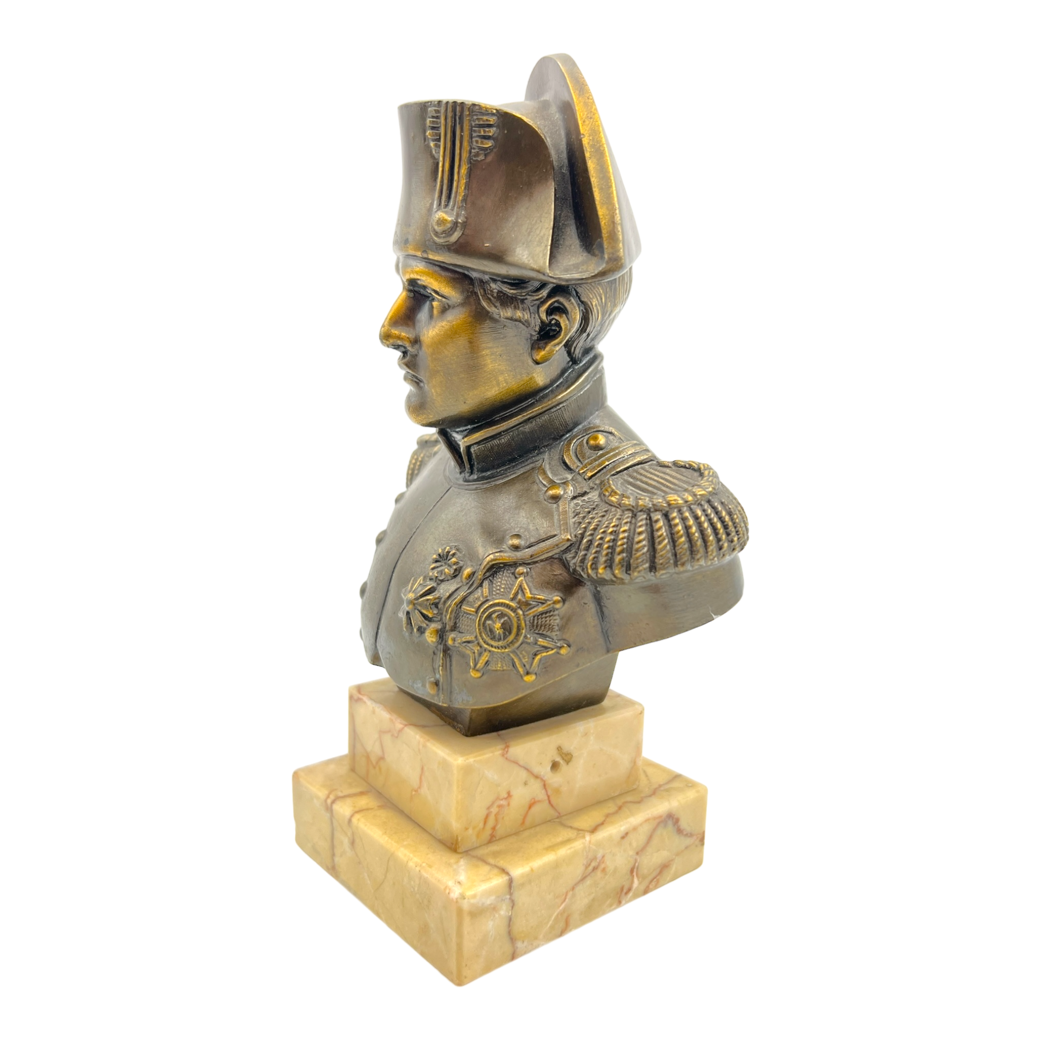 Vintage Cast Metal Napoleon Bust