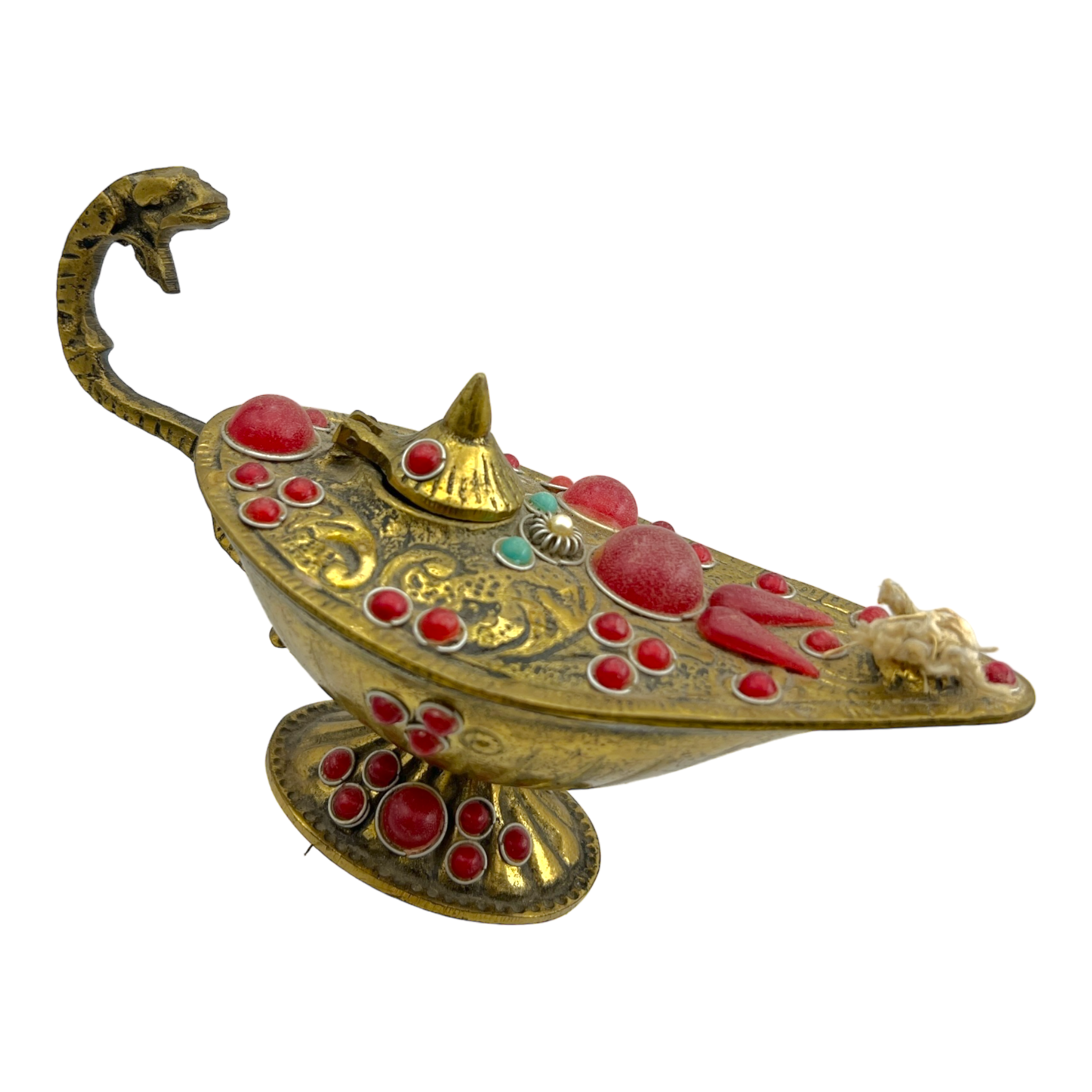 Vintage Brass Aladdin Djinn / Genie Oil Lamp