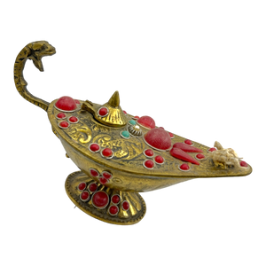 Vintage Brass Aladdin Djinn / Genie Oil Lamp