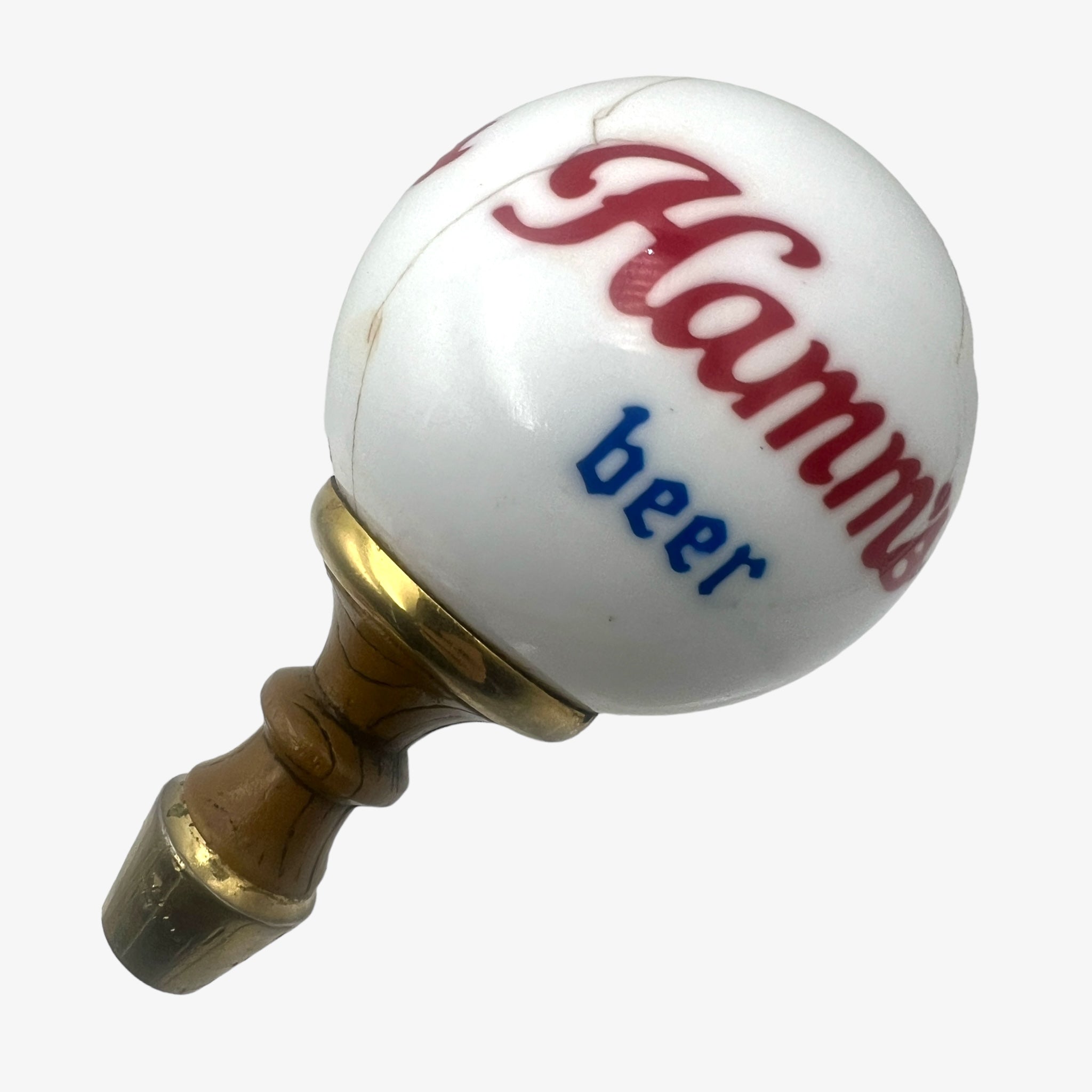 Vintage Hamm's Porcelain Beer Tap Handle