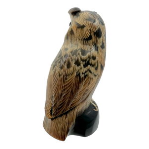 Chinese Carved Horn Owl Figurine