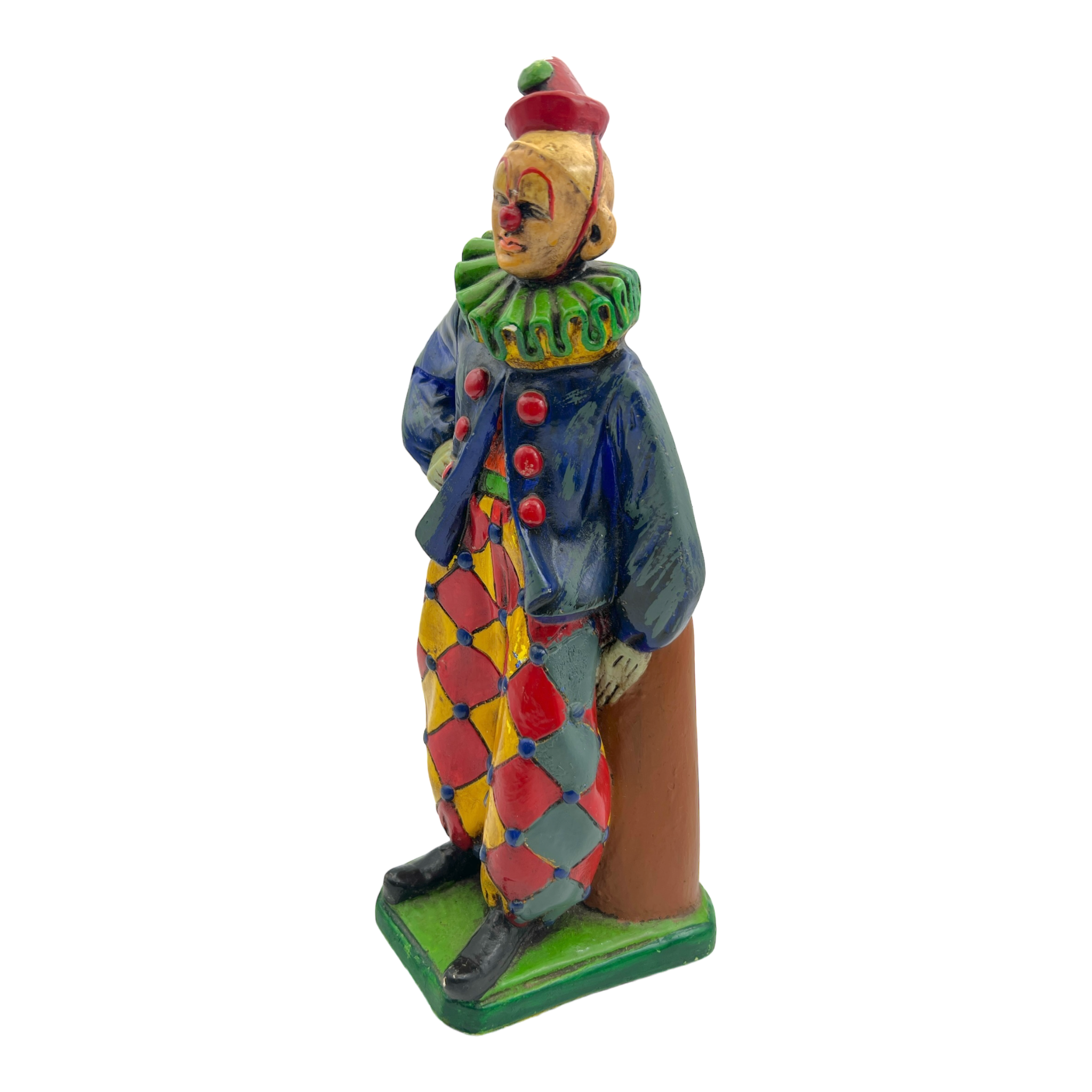 Vintage Chalkware Carnival Prize Clown Bank